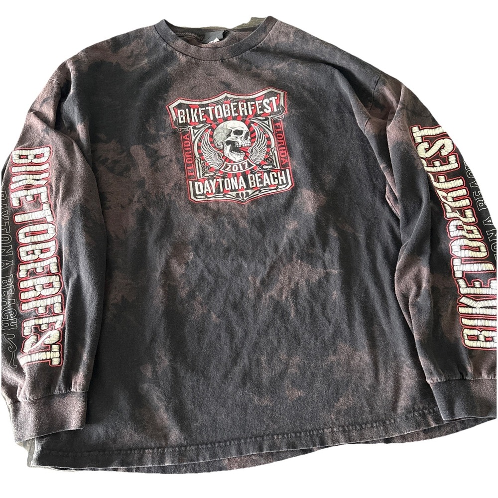 Biketoberfest 2017 Daytona Beach Motorcycle Graphic T-shirt Men 2XL Winged Skull